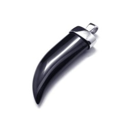 Collar Con Colgante De Lanza De Ónix De Titanio Puro Para Hombre