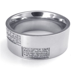 Anillo De Titanio De Calidad Confiable, Con Un Diseño Lujoso Y Colores Brillantes.