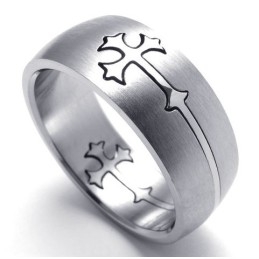 Anillo De Titanio De Alta Calidad Con Brillo De Color Y Diseño Hábil