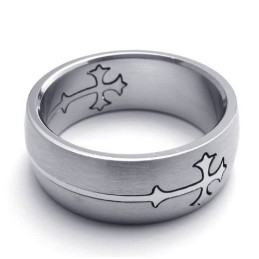Anillo De Titanio De Alta Calidad Con Brillo De Color Y Diseño Hábil