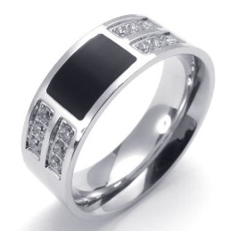 Hermoso Diseño, Color Brillante Para Tener Una Larga Historia, Anillo De Titanio