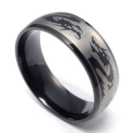 Anillo De Titanio De Excelente Calidad Con Patrones De Moda Y Colores Delicados.