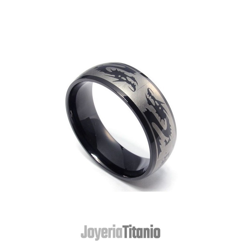 Anillo De Titanio De Excelente Calidad Con Patrones De Moda Y Colores Delicados.