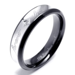 Anillo De Titanio De Forma Elegante, Color Brillante Y Duradero.