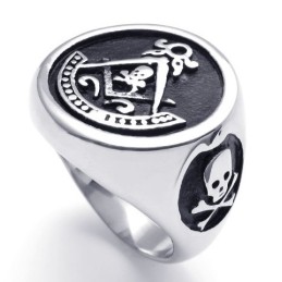 Anillo De Titanio De Calidad Superior Con Patrones De Moda Y Colores Delicados