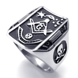Anillo De Titanio De Alta Calidad Con Patrones De Moda Y Brillo De Color.