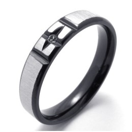 Anillo De Titanio Duradero, Con Un Diseño Elegante Y Un Color Brillante.