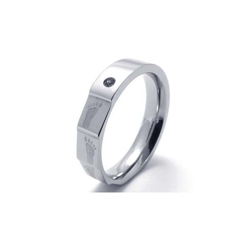 Anillo De Titanio Duradero Con Patrones De Moda, Colores Brillantes Anillo De Titanio Duradero Con Patrones De Moda, Colores Brillantes