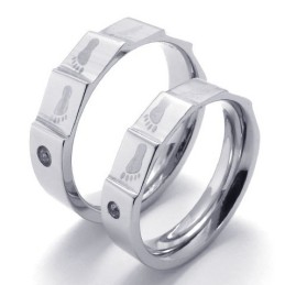 Anillo De Titanio Duradero Con Patrones De Moda, Colores Brillantes