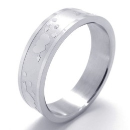 Anillo De Titanio De Fabricación Experta Con Colores Brillantes Que Recibe Elogios De Los Clientes.