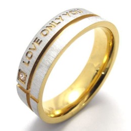 Anillo De Titanio De Calidad Estable Y De Forma Elegante Y Colores Hermosos.