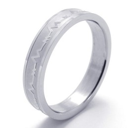 Anillo De Titanio De Calidad, Elegante, Con Forma, Color Y Brillo.