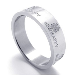 Hermoso Diseño, Color Brillante Para Tener Una Larga Historia, Anillo De Titanio