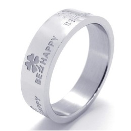 Hermoso Diseño, Color Brillante Para Tener Una Larga Historia, Anillo De Titanio