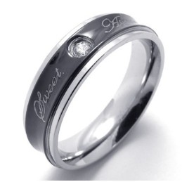 Anillo De Titanio De Calidad Estable Y Diseño Lujoso Con Colores Delicados