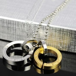 Colgante De Titanio Con Forma De Círculo Para Amantes De Lock Our Love