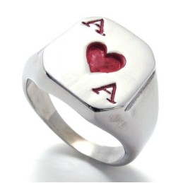 Anillo De Titanio De Alta Calidad Con Patrones De Moda Y Brillo De Color.