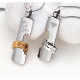Collar Con Colgante De Titanio "Solo Mi Amor, Cariño"