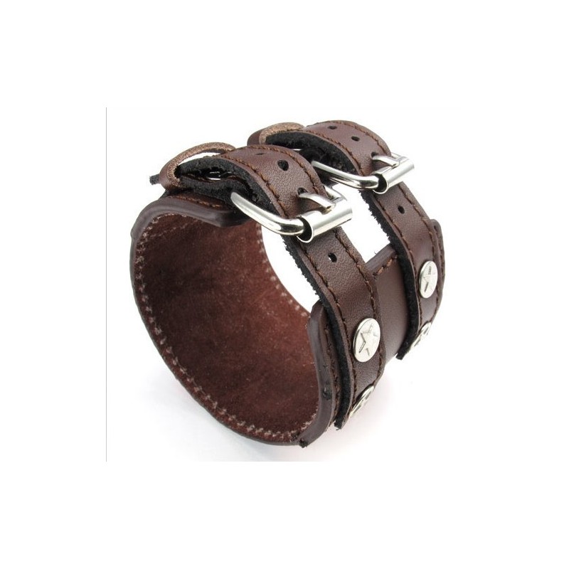 Brazalete De Cuero Y Titanio De Calidad Confiable Y Diseño Elegante. Brazalete De Cuero Y Titanio De Calidad Confiable Y Diseño Elegante.