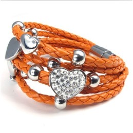 Hermoso Diseño, Hermosos Colores, Pulsera De Cuero Inoxidable De Calidad Confiable.