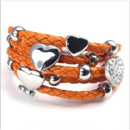 Hermoso Diseño, Hermosos Colores, Pulsera De Cuero Inoxidable De Calidad Confiable.