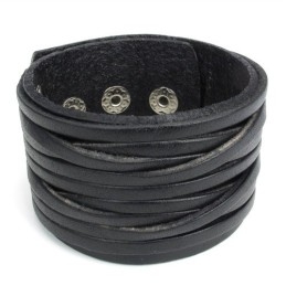 Pulsera De Cuero De Titanio De Calidad Confiable Y Colores Delicados De Fabricación Experta
