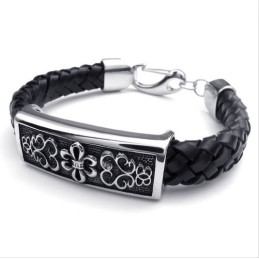 Pulsera De Cuero De Titanio De Excelente Calidad Con Patrones De Moda Y Colores Delicados.