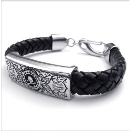 Pulsera De Cuero De Titanio De Excelente Calidad Y Diseño Atractivo En Colores Delicados.