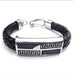 Pulsera De Cuero De Titanio De Calidad Superior Con Colores Delicados Y Diseño Hábil
