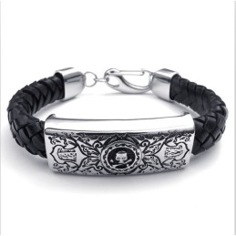 Pulsera De Cuero De Titanio De Excelente Calidad Y Diseño Atractivo En Colores Delicados.