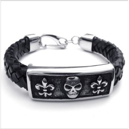 Pulsera De Cuero De Titanio De Excelente Calidad Y Diseño Atractivo En Colores Delicados.