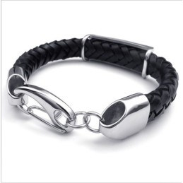 Pulsera De Cuero De Titanio De Excelente Calidad Y Diseño Atractivo En Colores Delicados.