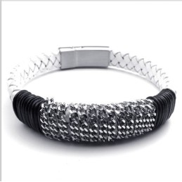 Pulsera De Cuero De Titanio De Calidad Confiable Con Colores Delicados Y Diseño Moderno