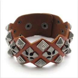 Brazalete De Cuero De Titanio De Excelente Calidad, Diseño Moderno, Colores Delicados