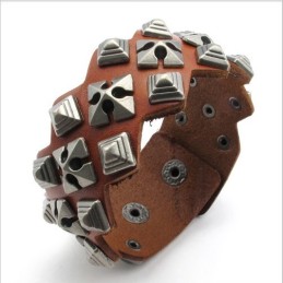 Brazalete De Cuero De Titanio De Excelente Calidad, Diseño Moderno, Colores Delicados