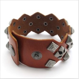 Brazalete De Cuero De Titanio De Excelente Calidad, Diseño Moderno, Colores Delicados