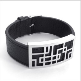 Pulsera De Cuero De Titanio De Calidad Confiable Y Diseño Atractivo En Colores Delicados.