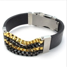 Pulsera De Cuero De Titanio De Excelente Calidad Con Un Diseño Atractivo Y Hermosos Colores.