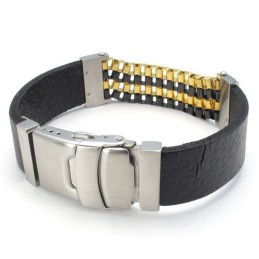 Pulsera De Cuero De Titanio De Excelente Calidad Con Un Diseño Atractivo Y Hermosos Colores.