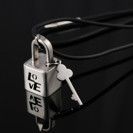 Colgante De Collar Con Candado De Titanio Fashion Love
