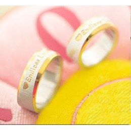 Anillo De Titanio De Amor Infinito