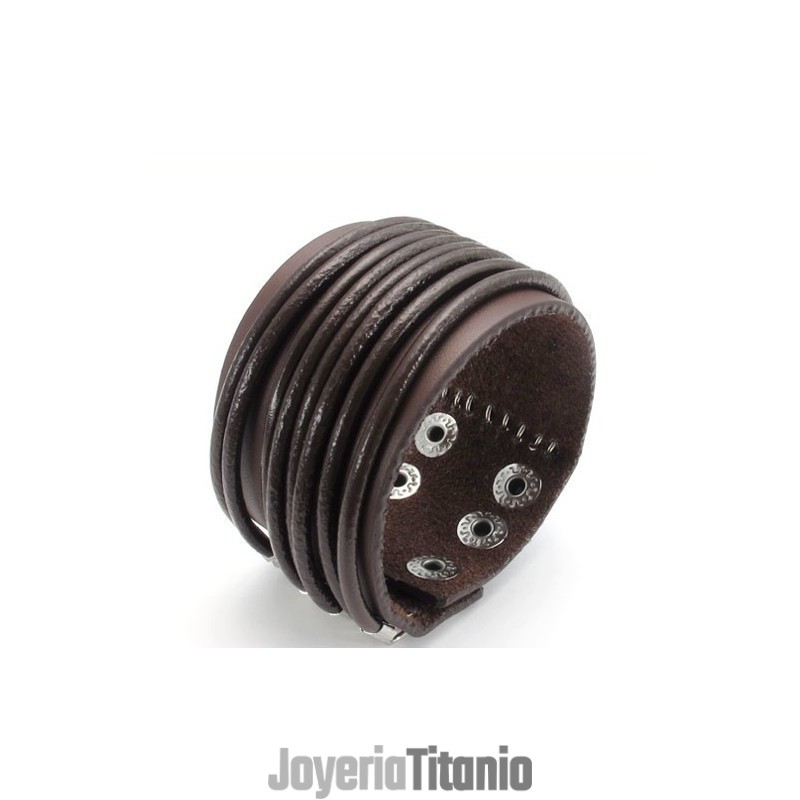 Pulsera De Cuero De Titanio De Calidad Confiable Y Colores Delicados De Fabricación Experta