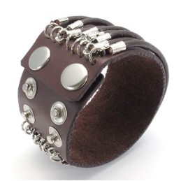 Pulsera De Cuero De Titanio De Calidad Confiable Y Colores Delicados De Fabricación Experta