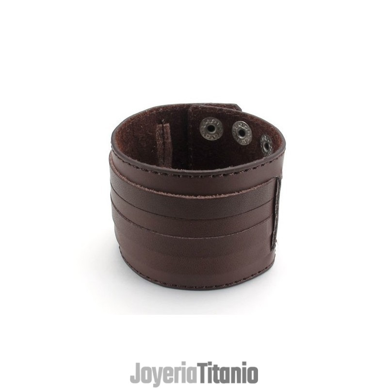 Pulsera De Cuero De Titanio De Calidad Confiable Y Colores Delicados De Fabricación Experta