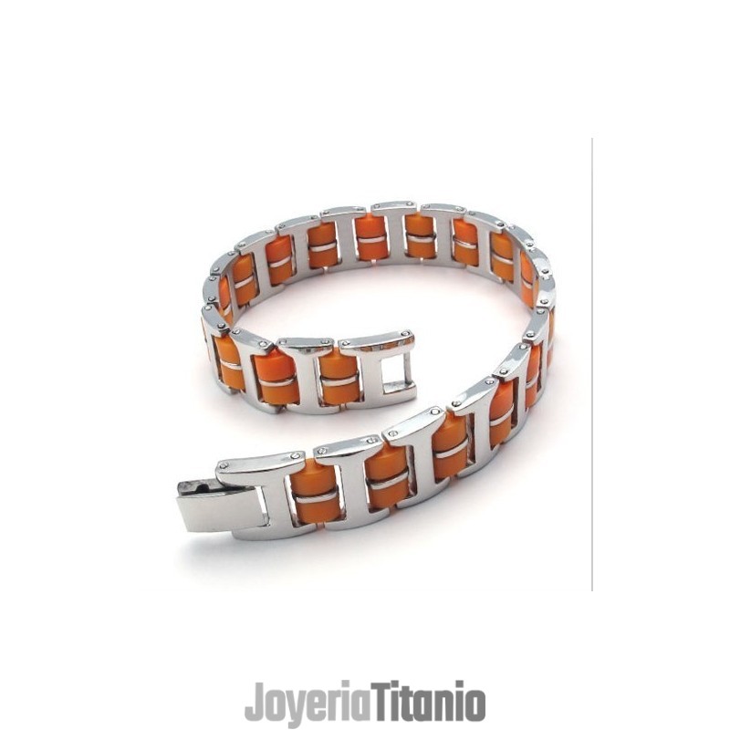 Pulsera De Titanio De Excelente Calidad Y Diseño Atractivo Y Hermosos Colores.