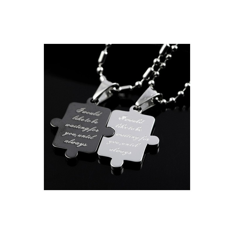 Collar Con Colgante De Titanio "Love You Forever Sweetheart Lovers" Collar Con Colgante De Titanio "Love You Forever Sweetheart Lovers"