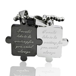 Collar Con Colgante De Titanio "Love You Forever Sweetheart Lovers"