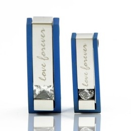 Collar Con Colgante De Titanio "Love Forever Sweetheart Lovers"