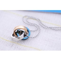 Regalos De Moda Para Tu Amiga: Collar Con Colgante De Círculo Entrelazado De Titanio