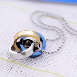 Regalos De Moda Para Tu Amiga: Collar Con Colgante De Círculo Entrelazado De Titanio